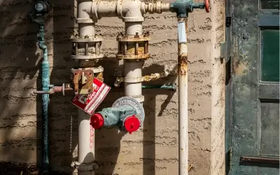 two used pipe and surplus valves attach with meter.